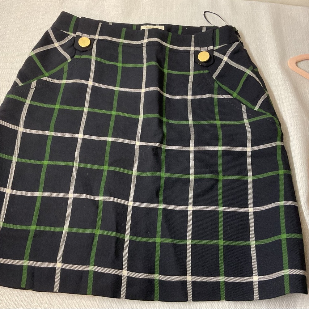 Kate Spade Blue and Black A-line Mini Skirt for Work